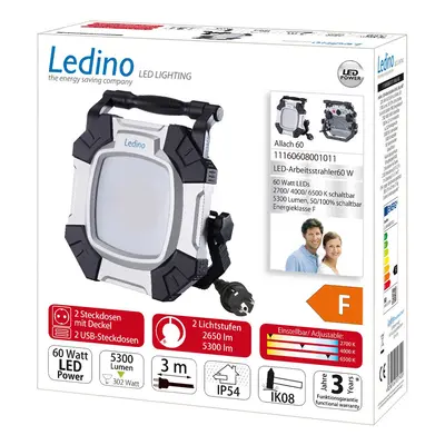 Ledino LED pracovní reflektor Allach 60 CCT dvoustupňový spínač