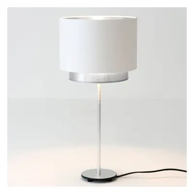 Holländer Stolní lampa Mattia, Perla hedvábí bílá/stříbrná