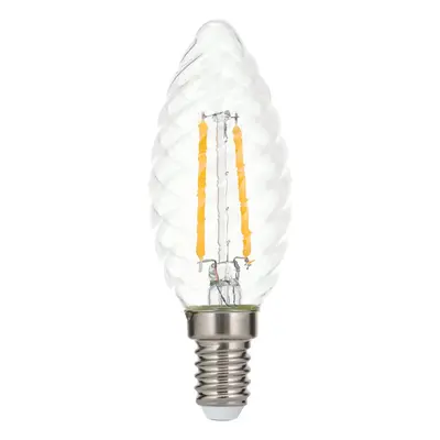 Orion LED žárovka-svíčka E14 3W 2700K filament kroucená