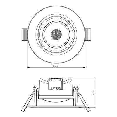 Deko-Light LED stropní vestavné světlo SMD 68 230V bílá 2700K