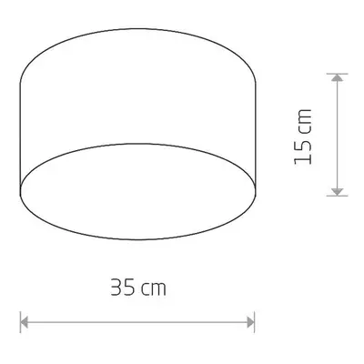 Euluna Stropní svítidlo Cameron, šedé, Ø 35 cm