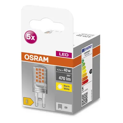 OSRAM OSRAM Base PIN LED kolík žárovka G9 4,2W 470lm 5ks