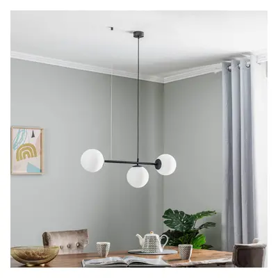 TK Lighting Závěsné svítidlo Celeste s kulovým sklem, tři světla