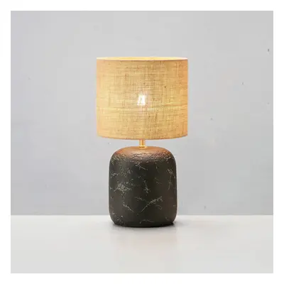 Markslöjd Stolní lampa Montagna, beton, juta, výška 32 cm