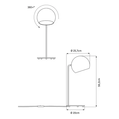 NYTA Stolní lampa Nyta Tilt Globe, bílá