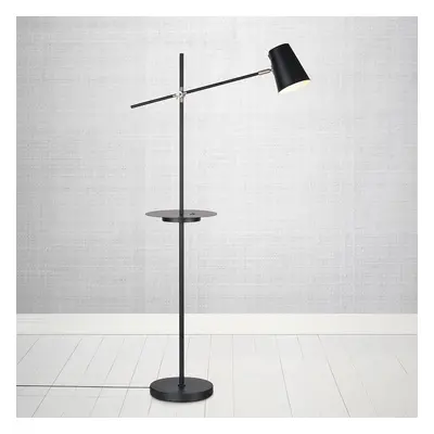 Markslöjd Stojací lampa Linear s USB nabíjecí stanicí, černá