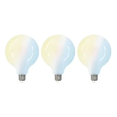 LUUMR LUUMR Smart LED žárovka 3ks E27 G125 7W CCT matná Tuya