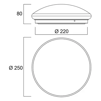 Sylvania Stropní svítidlo LED Sylvania Start Surface, Ø 25 cm