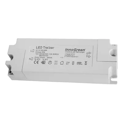 InnoGreen InnoGreen LED ovladač 220-240 V (AC/DC) stmívatelný 20W