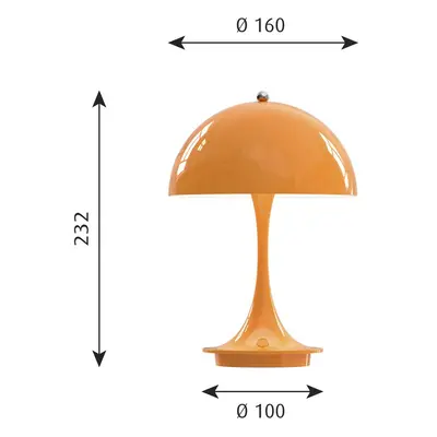 Louis Poulsen Louis Poulsen Panthella Portable 160 oranžová