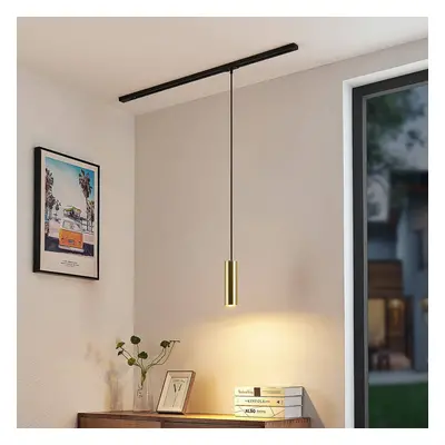 Lindby Závěsná lampa Lindby Linaro, 20 cm, zlatá, 1-fázová, GU10