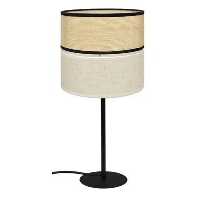 Viokef Stolní lampa Andaman, textil, béžová barva, výška 44 cm