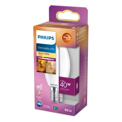 Philips Philips LED Classic WarmGlow E14 B35 3,4W matná