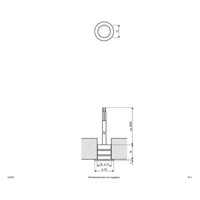 EVN EVN LD2103 zapuštěné 12V IP68 Ø1,8cm 0,2W modrá