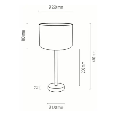 BRITOP Stolní lampa páv Ø 25 cm černá