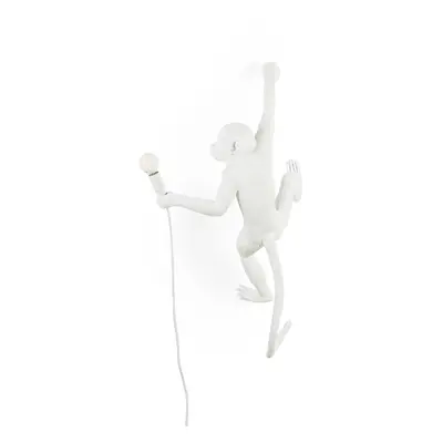 SELETTI LED deko nástěnné světlo Monkey Lamp, bílá, pravé