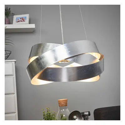 Marchetti Závěsná lampa Pura se stříbrnými listy, 60 cm, 8x G9