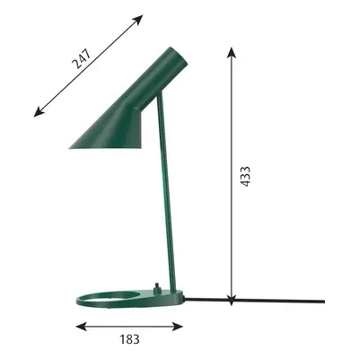 Louis Poulsen Louis Poulsen AJ Mini stolní lampa, tmavě zelená