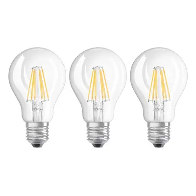 OSRAM Žárovka LED E27 6W, teplá bílá, sada 3ks