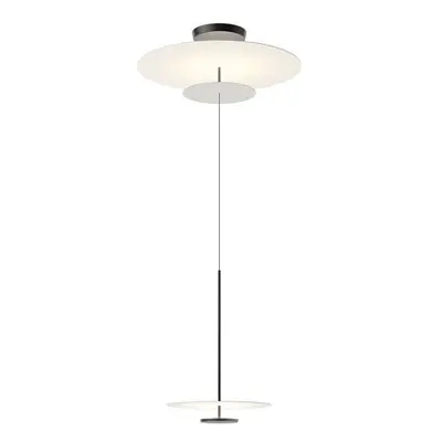 Vibia Vibia Flat LED závěsné světlo 3 zdroje 90cm šedé