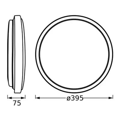 LEDVANCE Stropní svítidlo Ledvance Orbis London Ø 40 cm černé