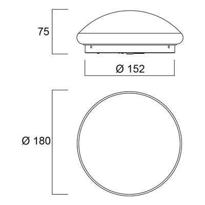 Sylvania Stropní svítidlo LED Sylvania Start Surface, Ø 18 cm