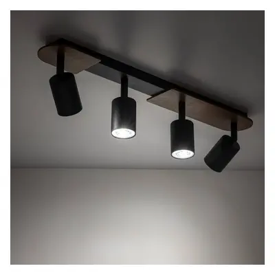 TK Lighting Stropní bodové osvětlení Cover Wood ořech 4 zdroje