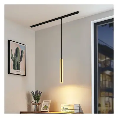 Lindby Závěsná lampa Lindby Linaro, 40 cm, zlatá, 1-fázová, GU10