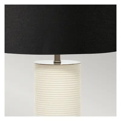 Elstead Textilní stolní lampa Ripple bílá/černá