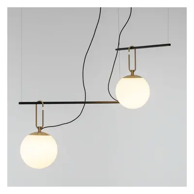 Artemide Skleněná závěsná lampa Artemide nh S3 2, dvoubarevná