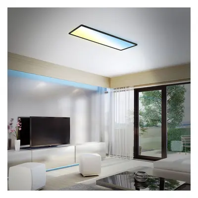 Briloner LED panel Slim černá ultra plochý CCT, 59x20cm