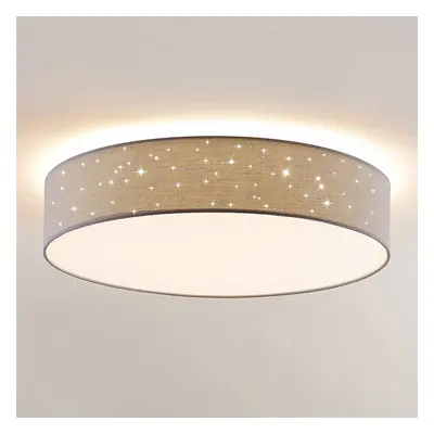 Lindby Lindby LED stropní svítidlo Ellamina, 60 cm, světle šedá, textilní