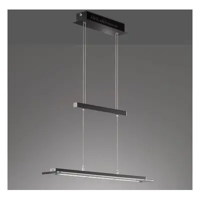 FISCHER & HONSEL LED závěsné světlo Tenso TW, stmívač, černá 88cm