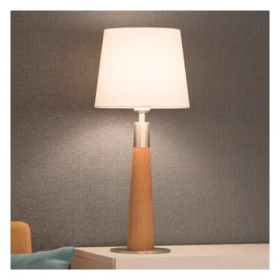 HerzBlut HerzBlut Conico stolní lampa bílá, dub olej, 58cm