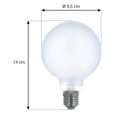 LUUMR LUUMR Smart LED žárovka matná E27 G95 7W Tuya WLAN CCT