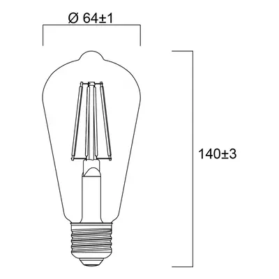 Sylvania Sylvania E27 filament LED ST64 4W 2 700K 840 lm