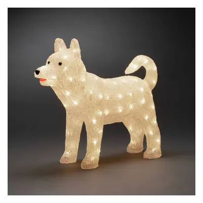 Konstsmide Christmas LED dekorace Husky čirá IP44 výška 43 cm