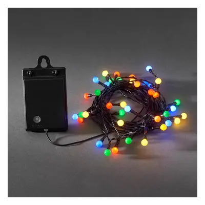 Konstsmide Christmas Pestrý venkovní světelný řetěz 40 LED RGB, baterie