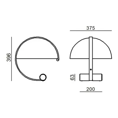 Stilnovo Stilnovo Meta LED stolní lampa vč. E27-LED zlatá