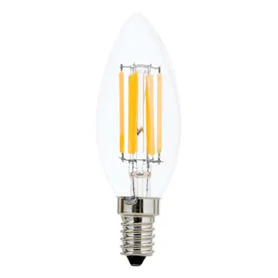 Orion LED svíčka E14 5W filament, čirá 827 stmívatelná