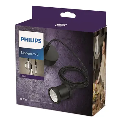 Philips Philips závěsné světlo Vintage patice E27 černá