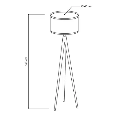 Almut von Wildheim ALMUT 2610 stojací lampa, seno s modrými chrpami