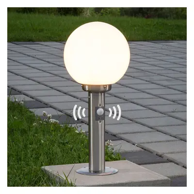 Lindby Podstavná lampa Lindby Vedran, 45 cm, nerezová ocel, sklo, senzor