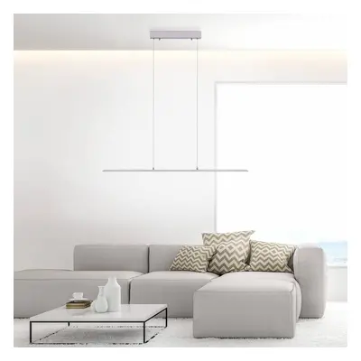 PURE PURE LED závěsné světlo Lite, stříbrné, 100 cm, CCT, stmívatelné