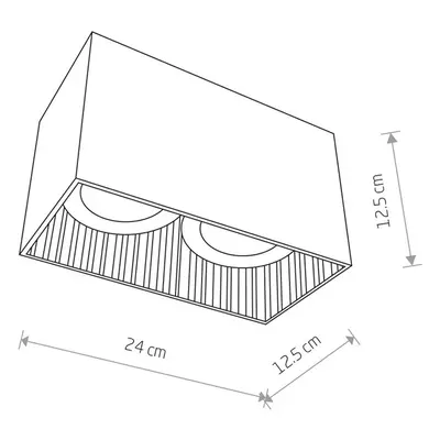 Euluna Downlight Groove, hranaté, dva zdroje, bílá