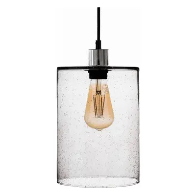 Solbika Lighting Závěsné svítidlo Soda cylindr sklo kouřově šedé Ø 18cm