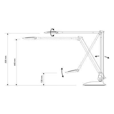 Maul MAULoptimus LED stolní lampa, antracit, stojan