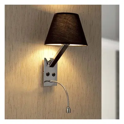 FARO BARCELONA LED nástěnné světlo Moma-2 s lamp. Na čtení černé