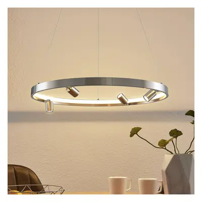 Lucande Lucande Paliva LED závěsné světlo, 64 cm, nikl