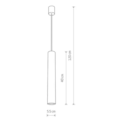 Euluna Závěsné světlo Eye, 1fl, bílé, výška stínidla 40 cm